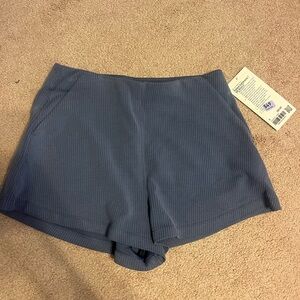 Women's Lululemon Ribbed softstreme Blue Shorts